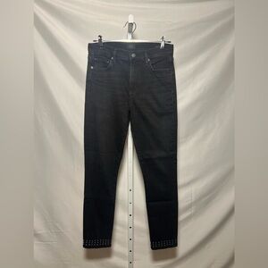 Citizens Of Humanity Rocket Ankle High Rise Skinny Black Jeans